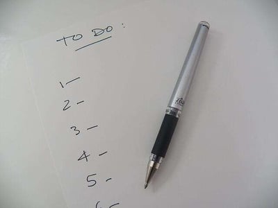 To do list with pen