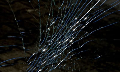 cracked broken window